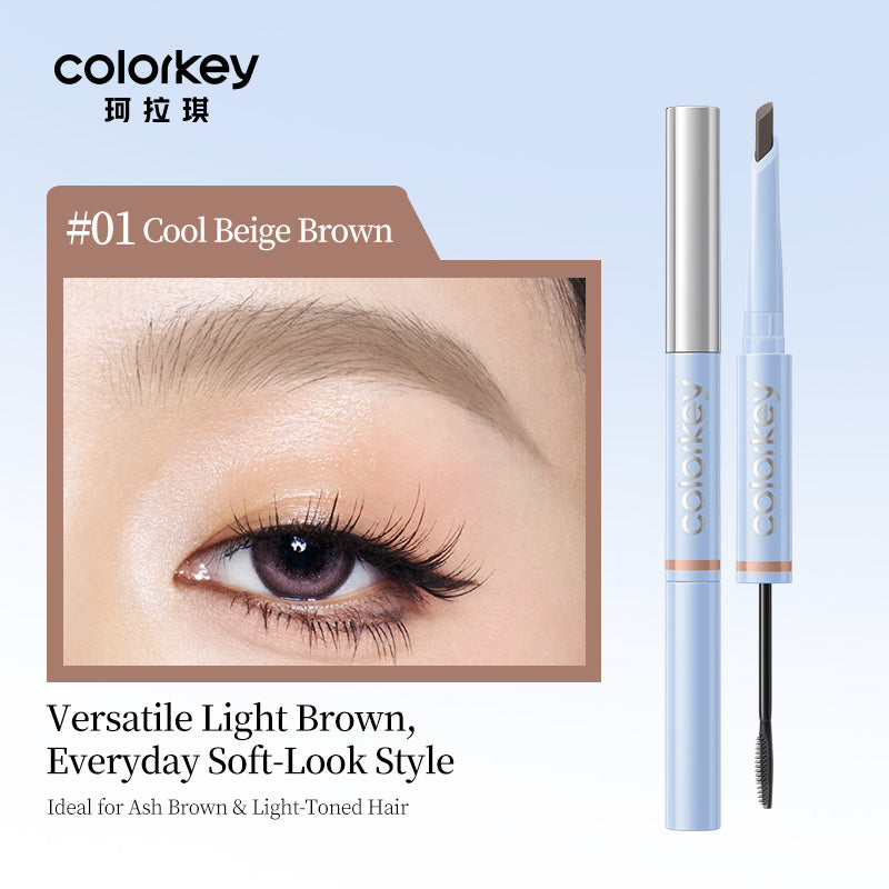 Colorkey Dual Ended Shaped Eyebrow Pencil & Cream 01
