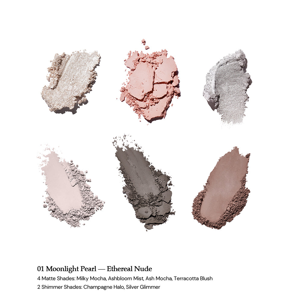 Flower Knows Shell'S Jewel Collection 6-Color Makeup Palette 01 Moonlight Pearl