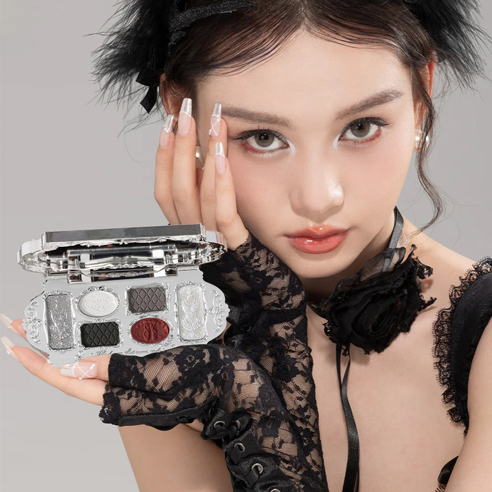Flower Knows Swan Ballet Series Six-Color Makeup Palette 02 Black Swan