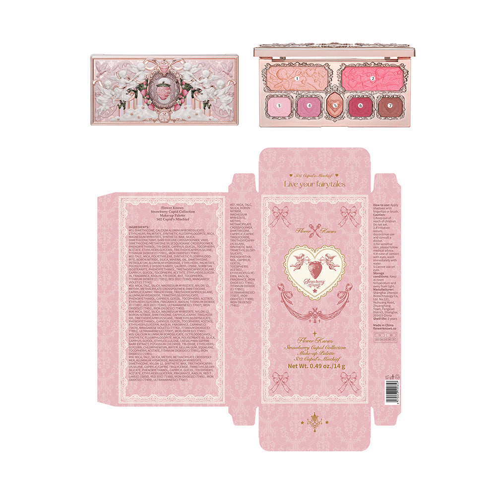 Flower Knows Strawberry Cupid Collection Make-up Palette S02 Cupid's Mischief