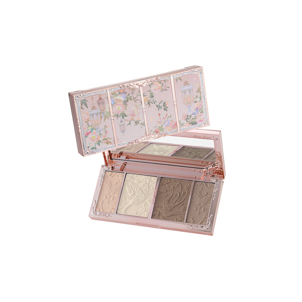 Flower Knows Butterfly Cloud Collar Collection Embossed Highlight & Contour Palette 02 Tawny Tea