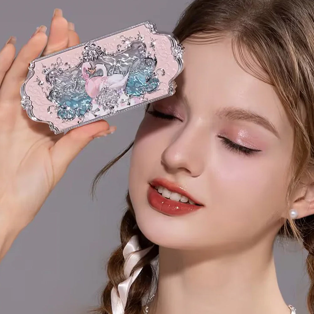 Flower Knows Swan Ballet Series Six-Color Makeup Palette 03 Pink Swan