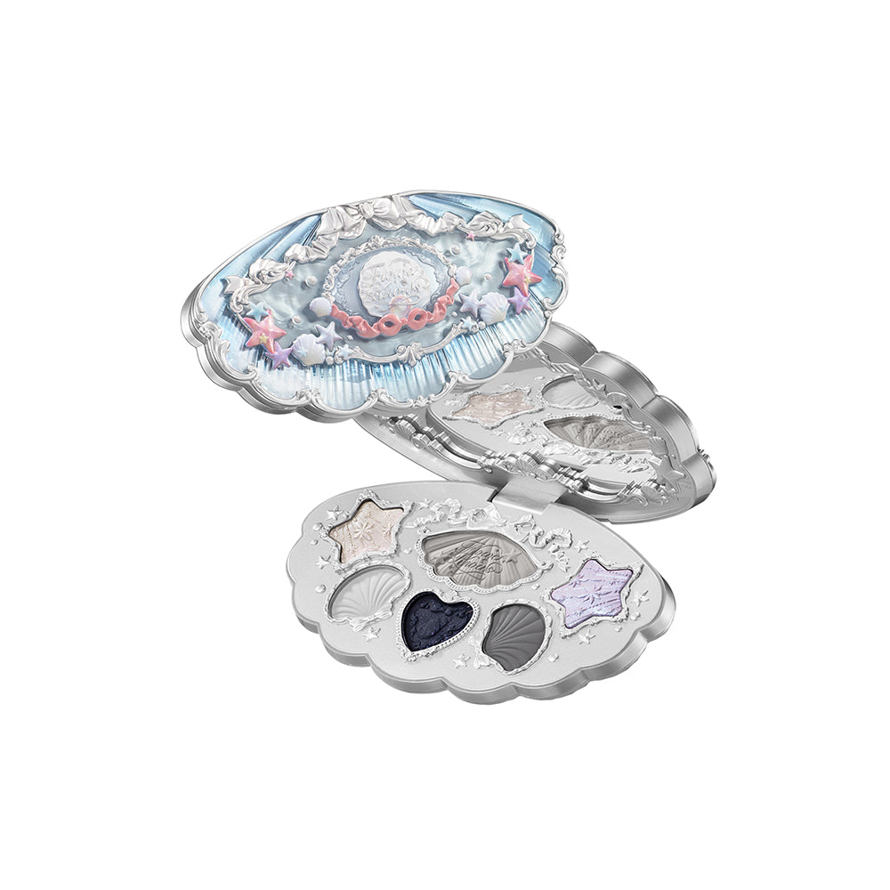Flower Knows Shell'S Jewel Collection 6-Color Eyeshadow Palette 03 Deep Sea