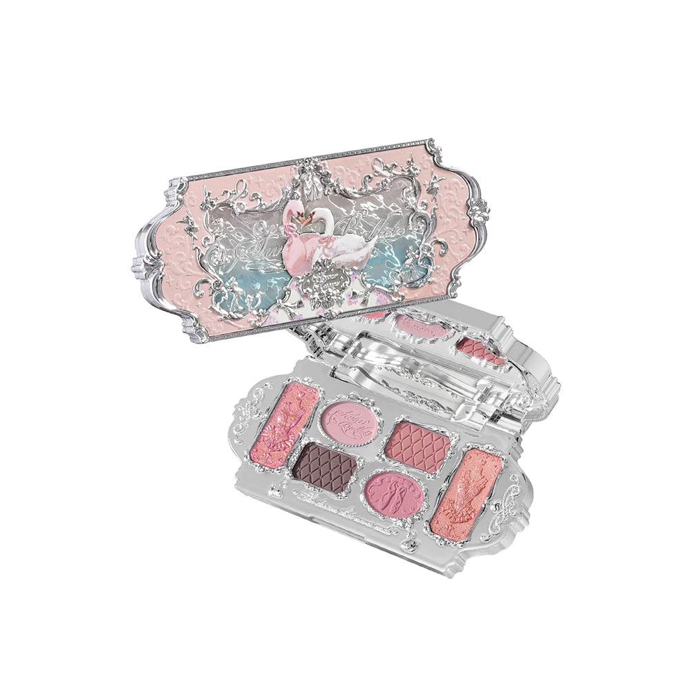 Flower Knows Swan Ballet Series Six-Color Makeup Palette 03 Pink Swan