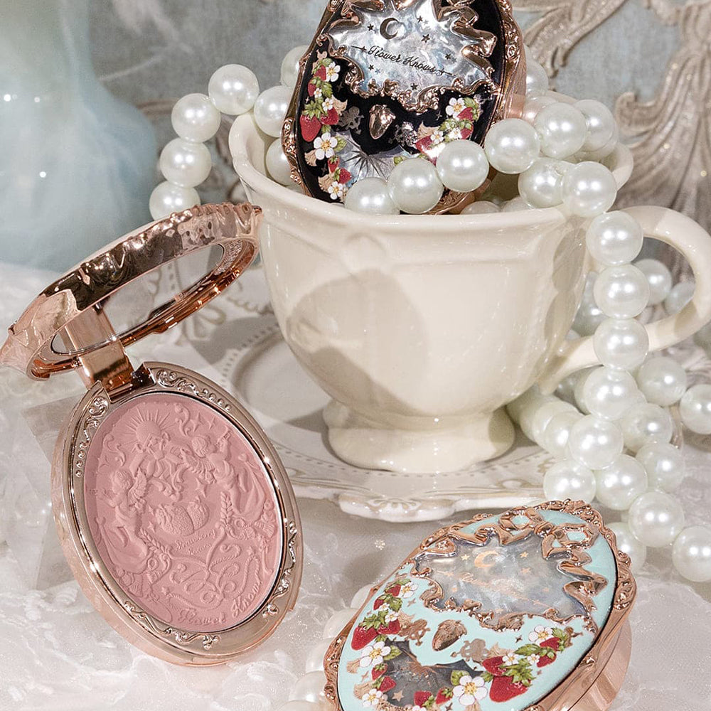 Flower Knows Strawberry Rococo Series Embossed Blush  05 Berry Mary