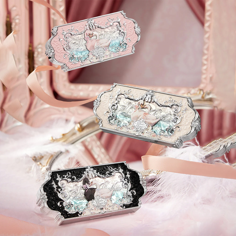 Flower Knows Swan Ballet Series Six-Color Makeup Palette 03 Pink Swan