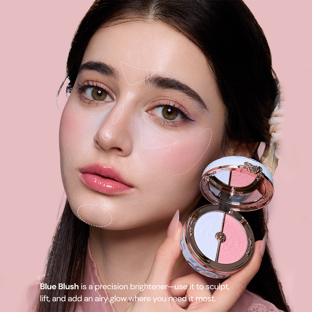 Flower Knows Butterfly Cloud Collar Collection Rouge Box Highlighting & Blush Duo Powder 02 Seaborne Moon