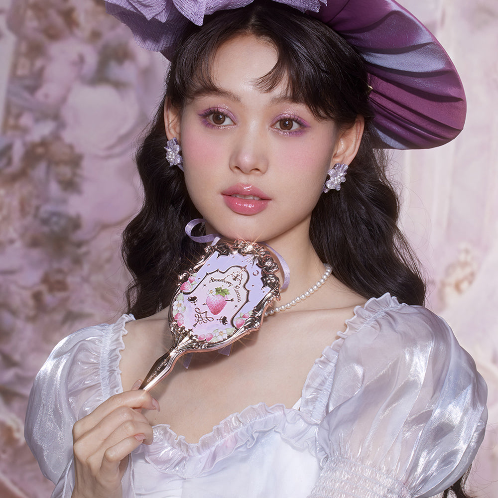 Flower Knows Strawberry Rococo Series Hand Mirror Wisteria Purple