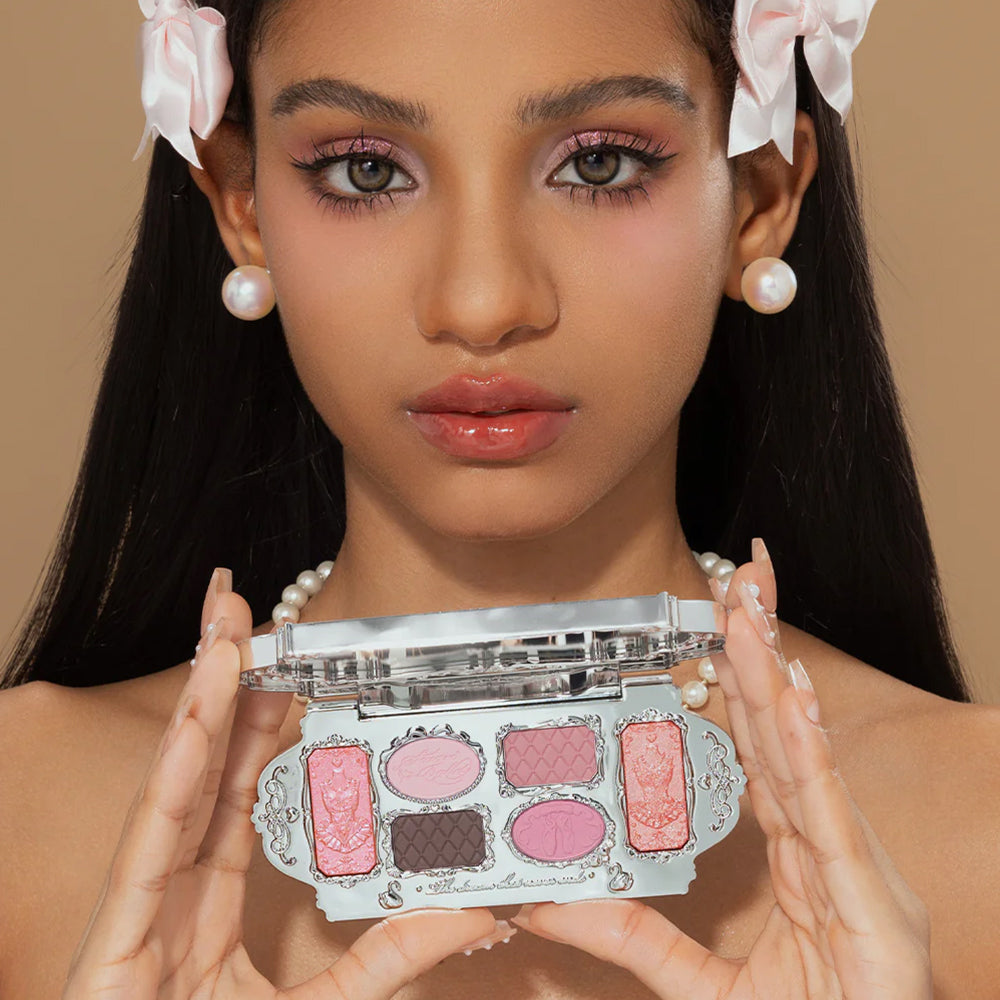 Flower Knows Swan Ballet Series Six-Color Makeup Palette 03 Pink Swan