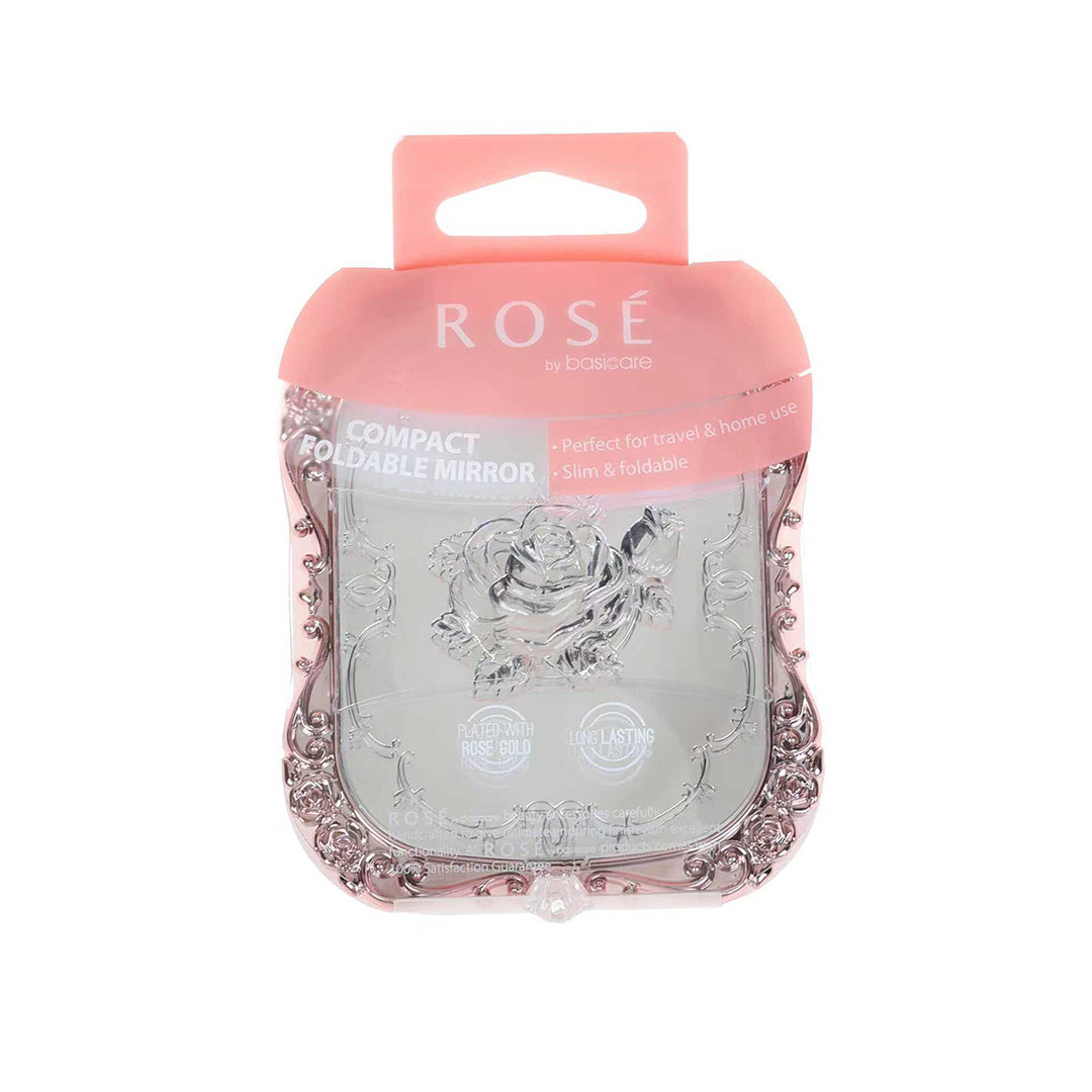 Rose Compact Foldable Mirror Small