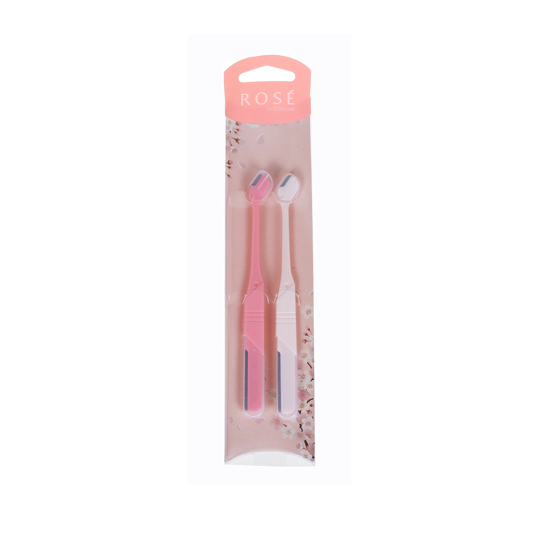 Rose Dual Ended Eyebrow Razors Pack Of 2