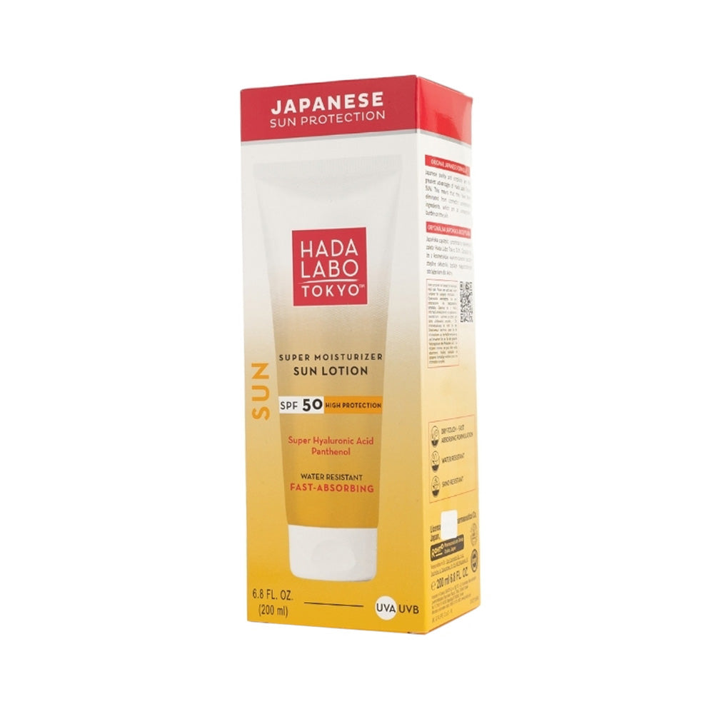Hada Labo Tokyo Super Moisturizing Sun Lotion SPF50+ Fast Absorbing 200ml