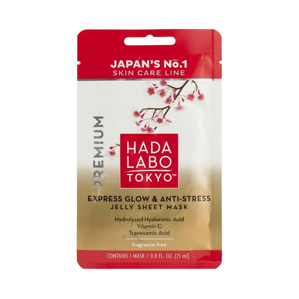 Hada Labo Tokyo Express Glow & Anti Stress Jelly Sheet Mask 1pc