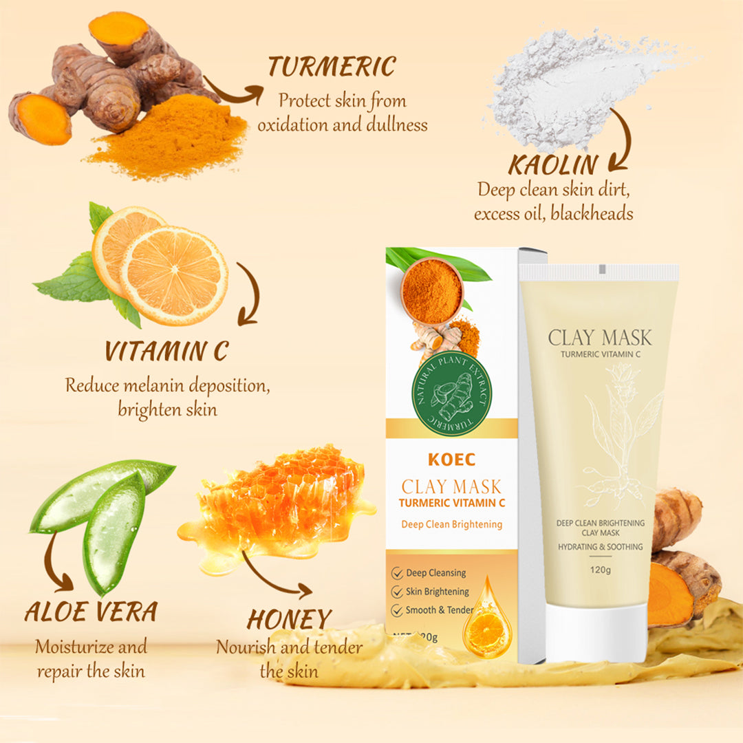Koec Turmeric Vitamin C Deep Clean Brightening Clay Mask