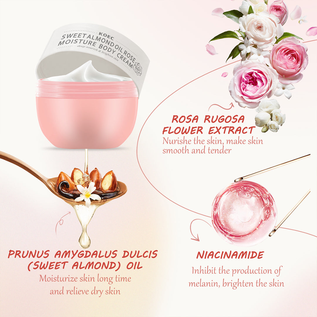 Koec Sweet Almond Oil Rose Moisture Body Cream