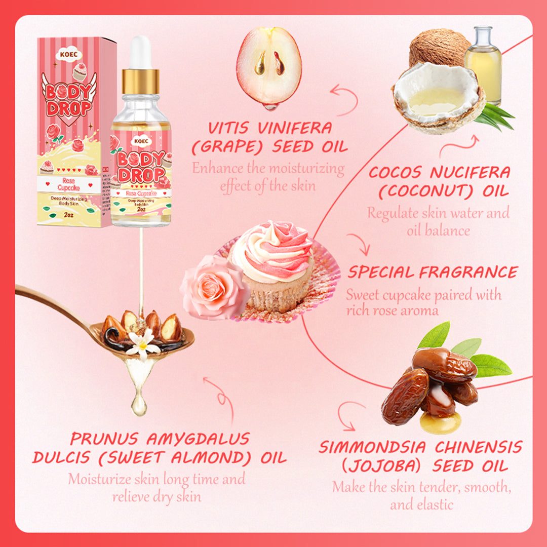 Koec Body Drop Oil (Rose Cupcake)