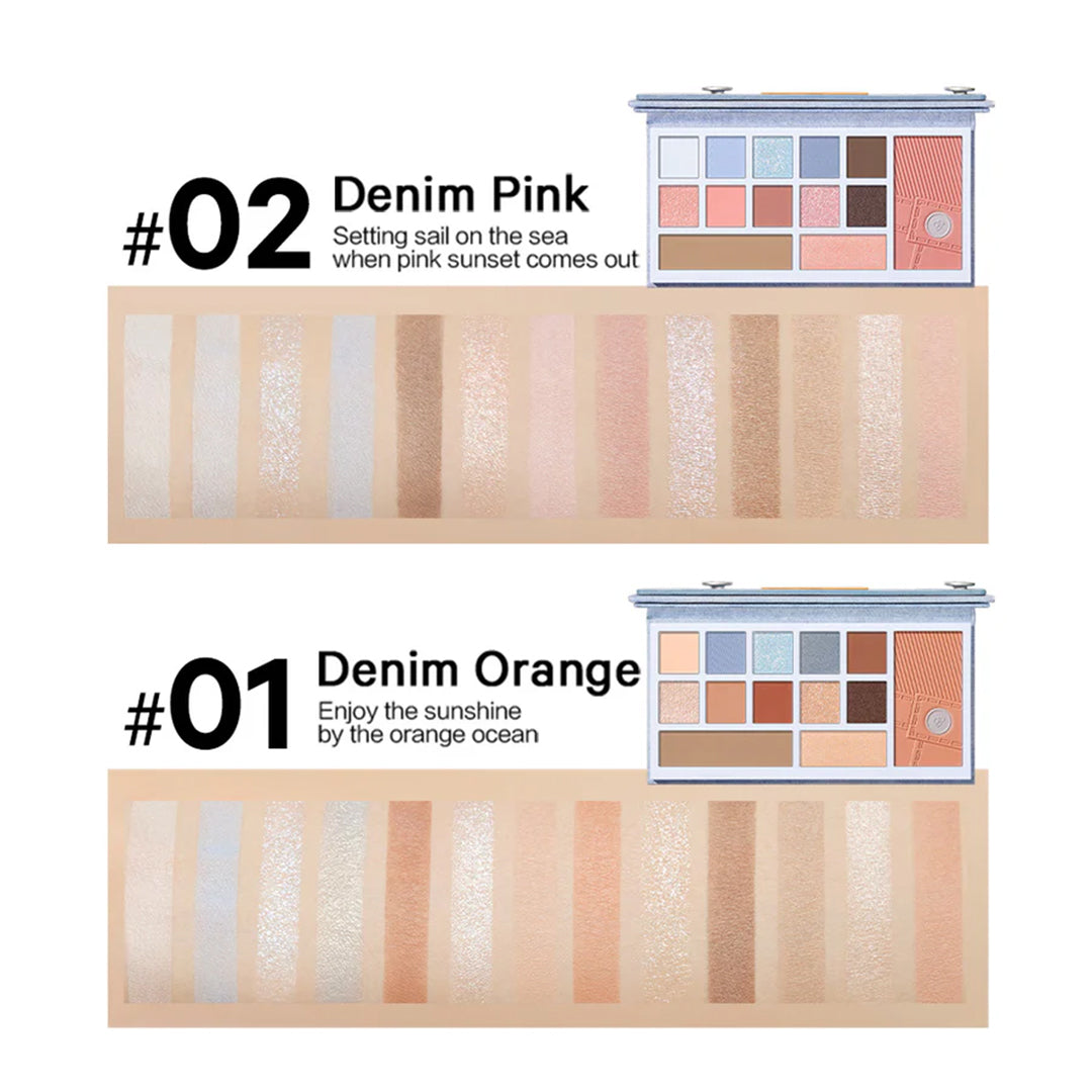 Perfect Diary Designer Eyes And Cheeks Palette 01 Denim Orange