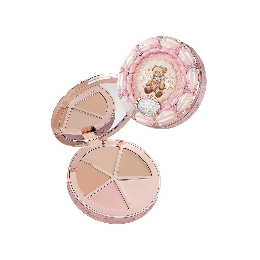 Flower Knows The Sweetie Bear Collection 4-Color Concealer Palette 01 Strawberry Chocolate