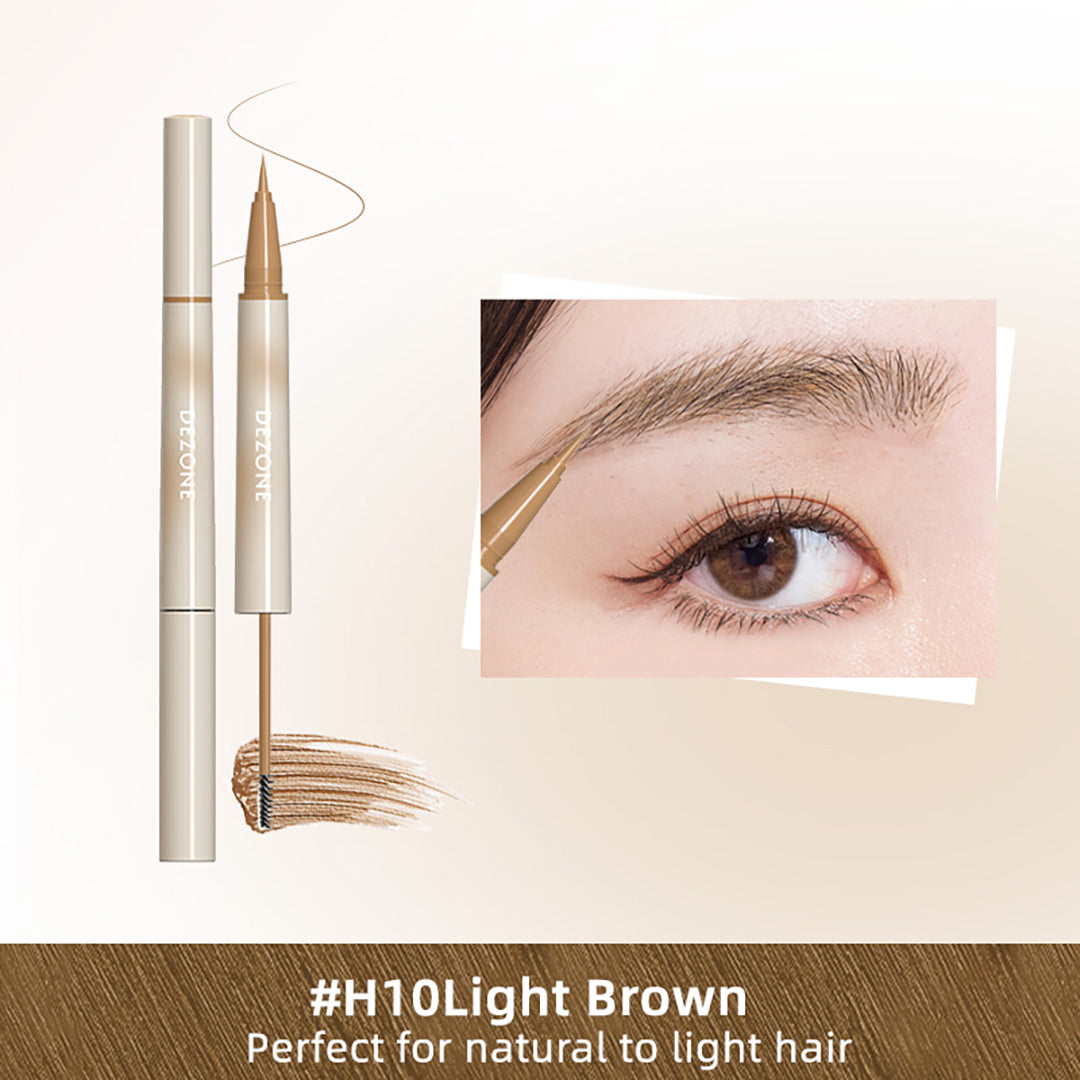 Dezone Dual Head Liquid Eyebrow& Mascara H10 Light Brown