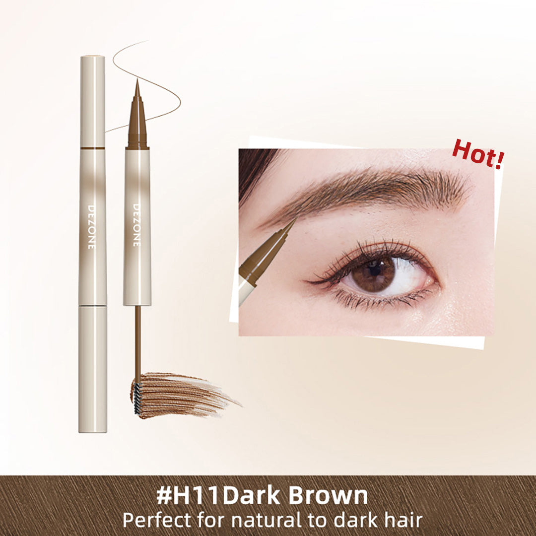 Dezone Dual Head Liquid Eyebrow& Mascara H11 Dark Brown