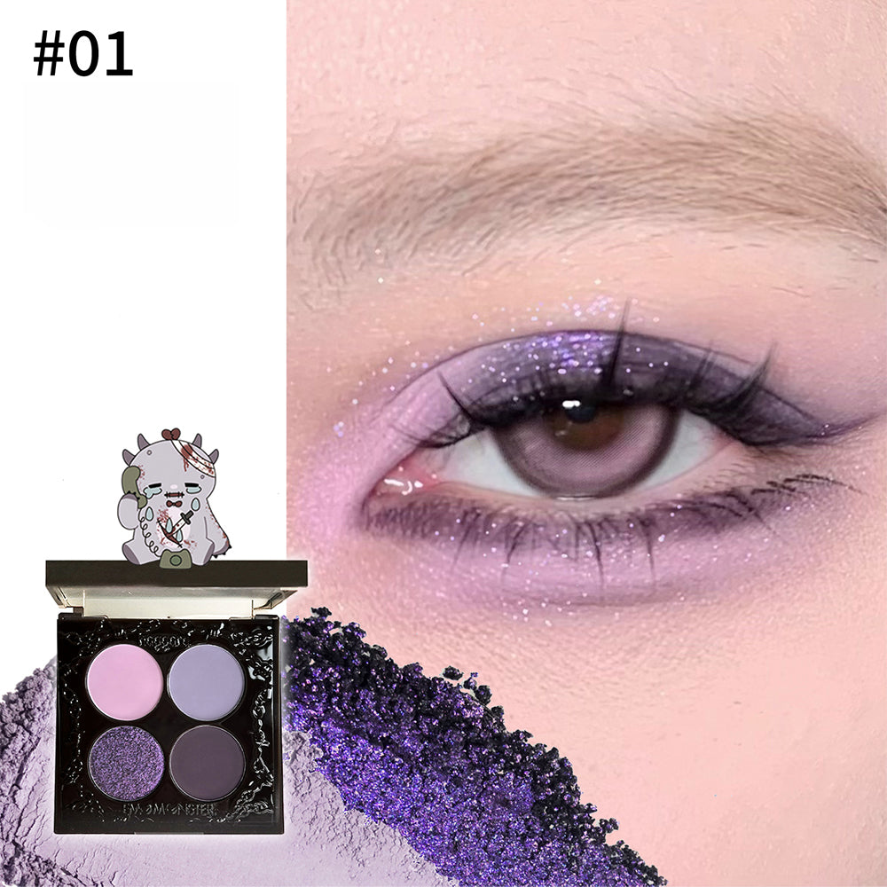Haggard  Emo Monster Series Four-Color Eyeshadow Palette 01#Emo