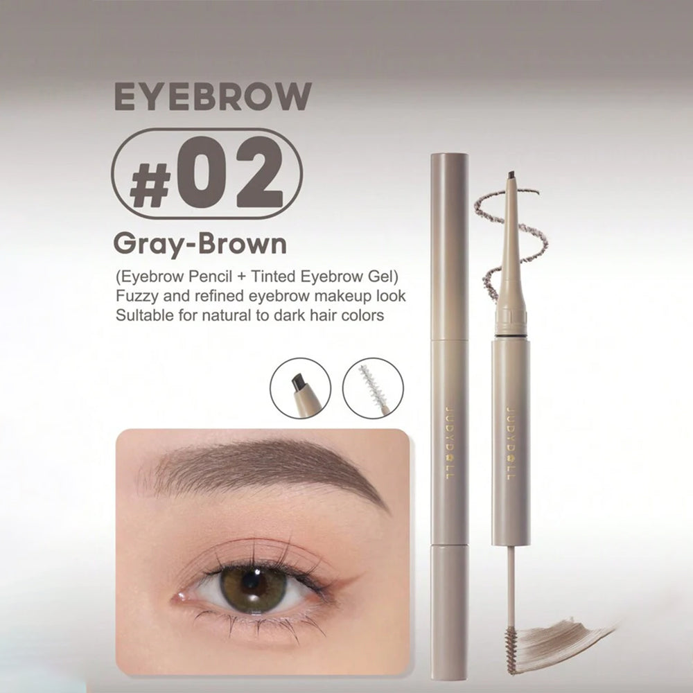 Judydoll Duo Eyebrow Pencil02Grey Brown