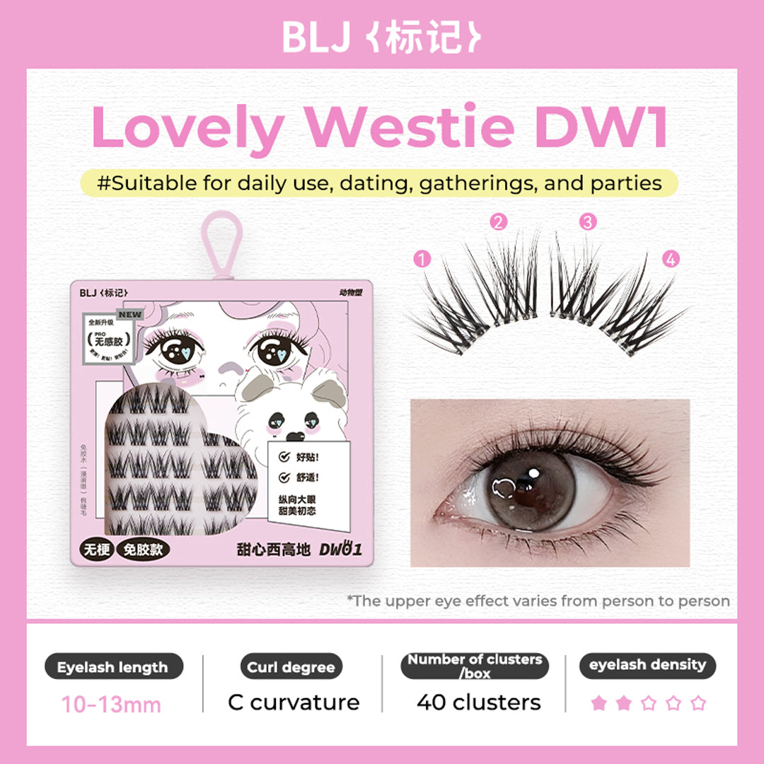 BLJ Animal False Eyelash Lovely Westie Dw1
