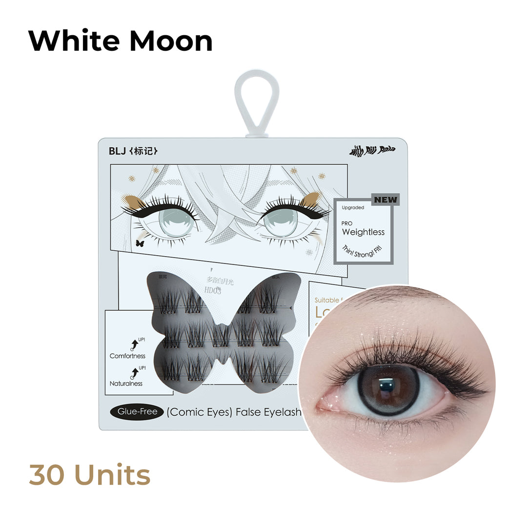 BLJ Comic Eyes Glue-Free False Eyelashes Hd03 Mult-Tone Wite Moonlight