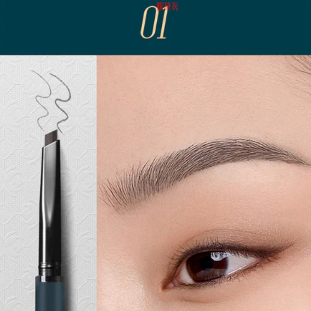 Florasis Luodai Floral Eyebrow Define Powder Pencil (Chisel Tip 1+1), Mf01 Grey