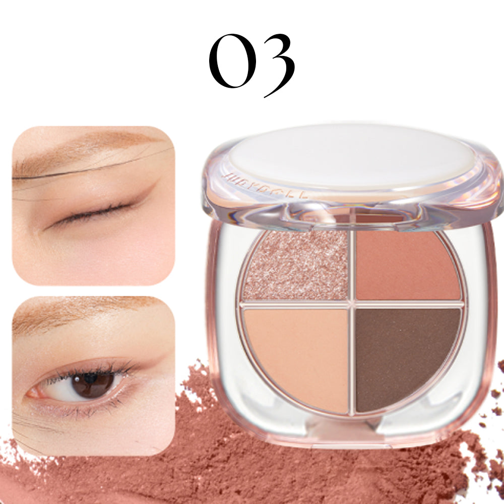 Judydoll Glazed 4-Colors Eyeshadow Palette#03
