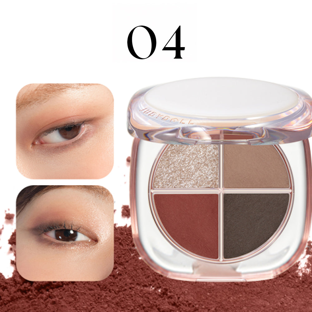 Judydoll Glazed 4-Colors Eyeshadow Palette#04