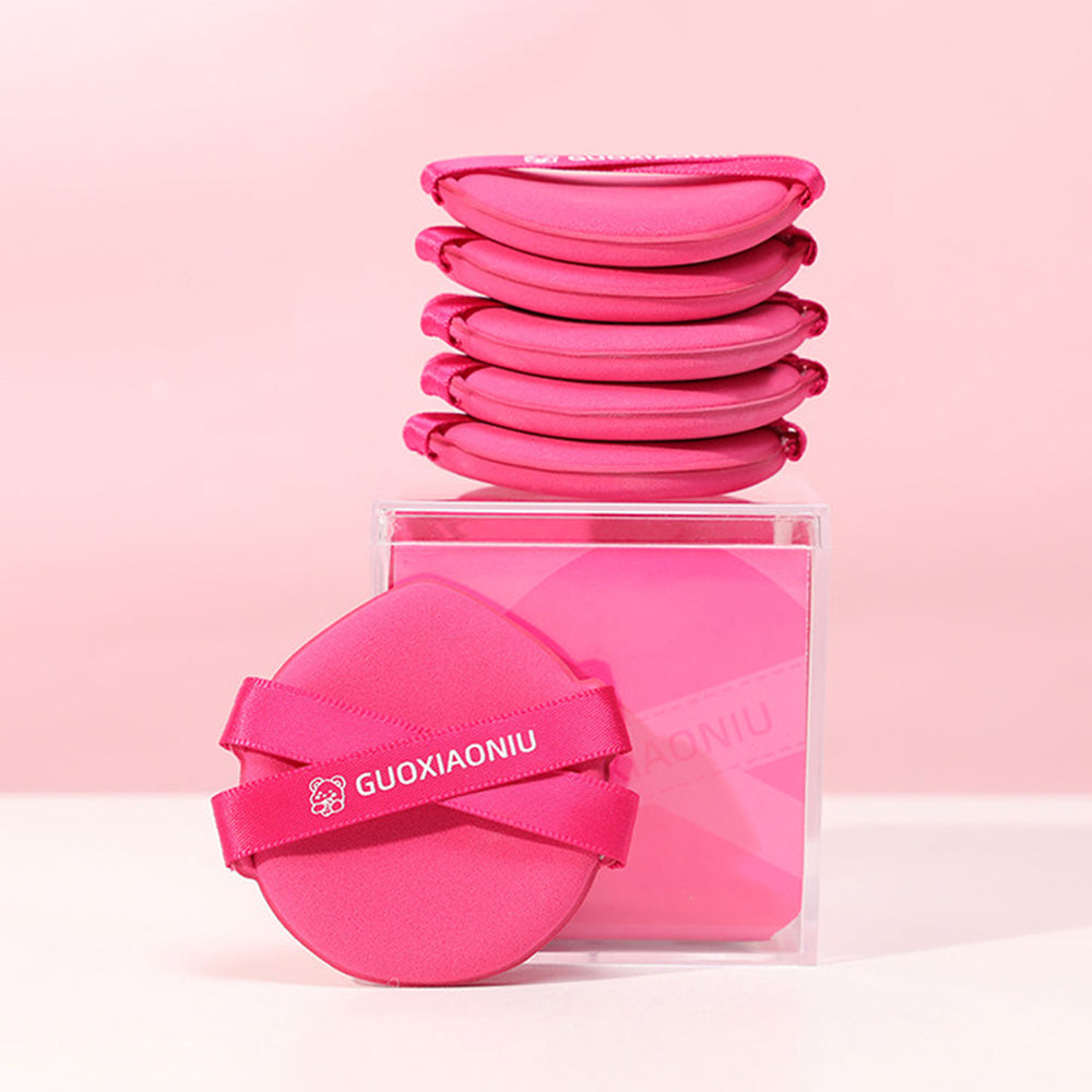 Guoxiaoniu strawberry round trip ribbon puff