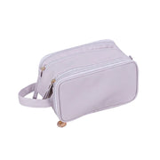 Guoxiaoniu Lilac multi-zip Makeup Bag