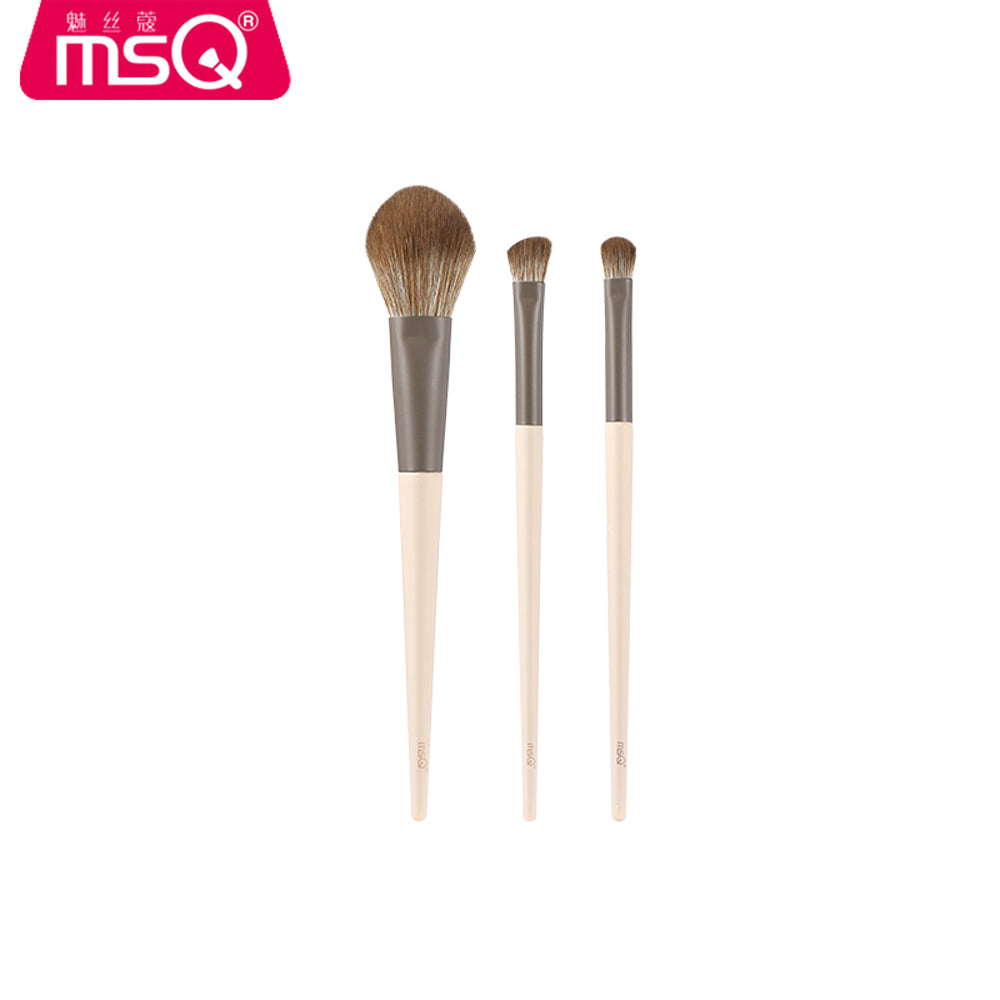 MSQ White-Coffee Series Brush Set(3PCS)