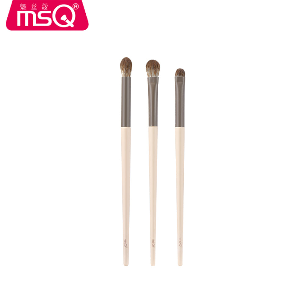 MSQ White-Coffee Series Eyeshadow Brush Set(3PCS)