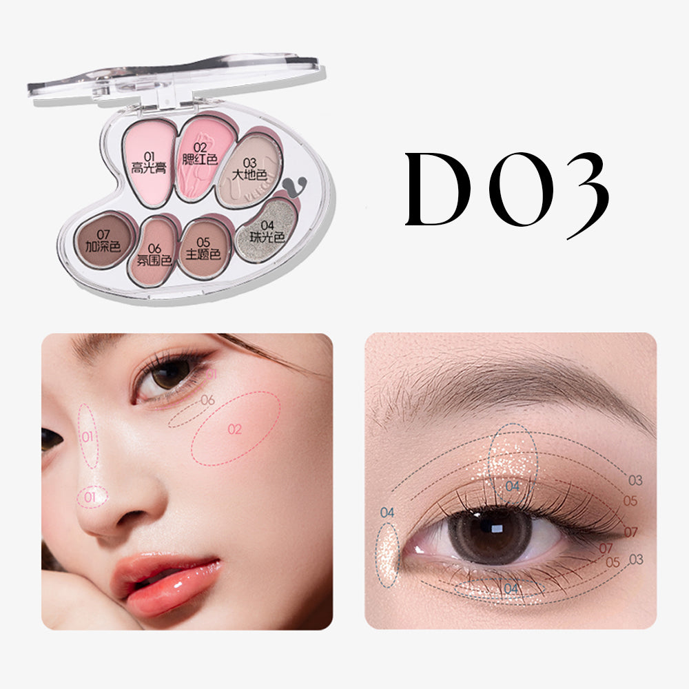 Veecci Vizida Artist Seven Color eye shadow Disk