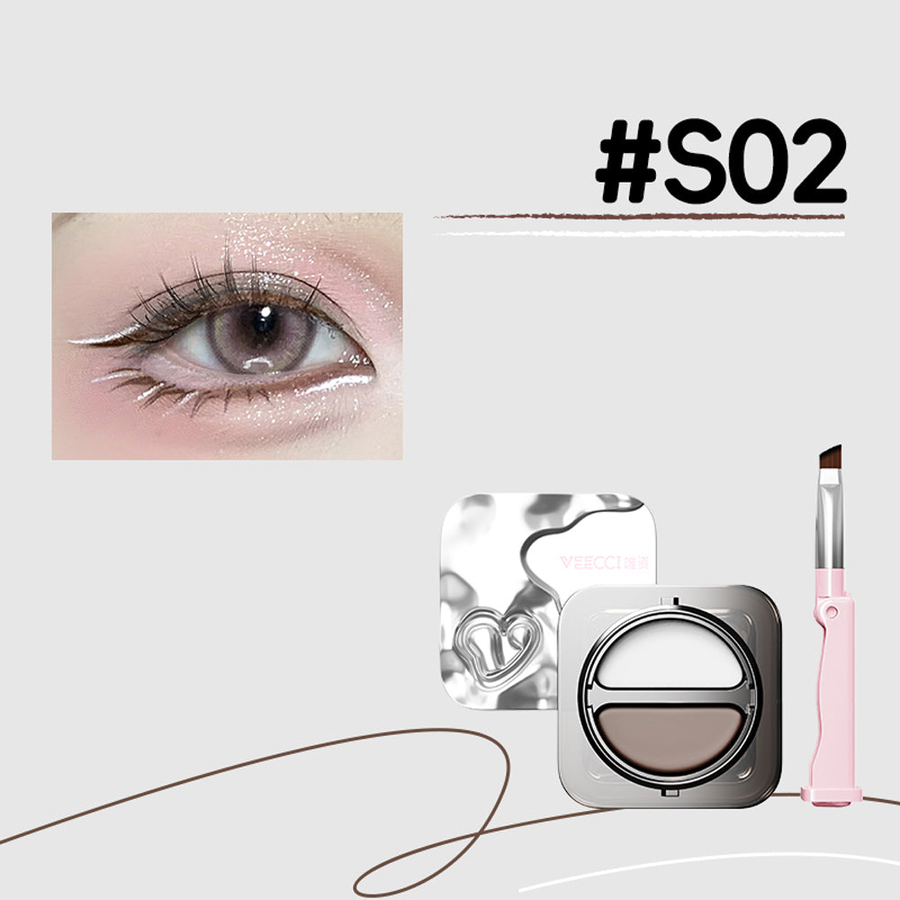 Veecci Soft Mist Color Holding Air Cushion Double Color Eyeliner Ointment