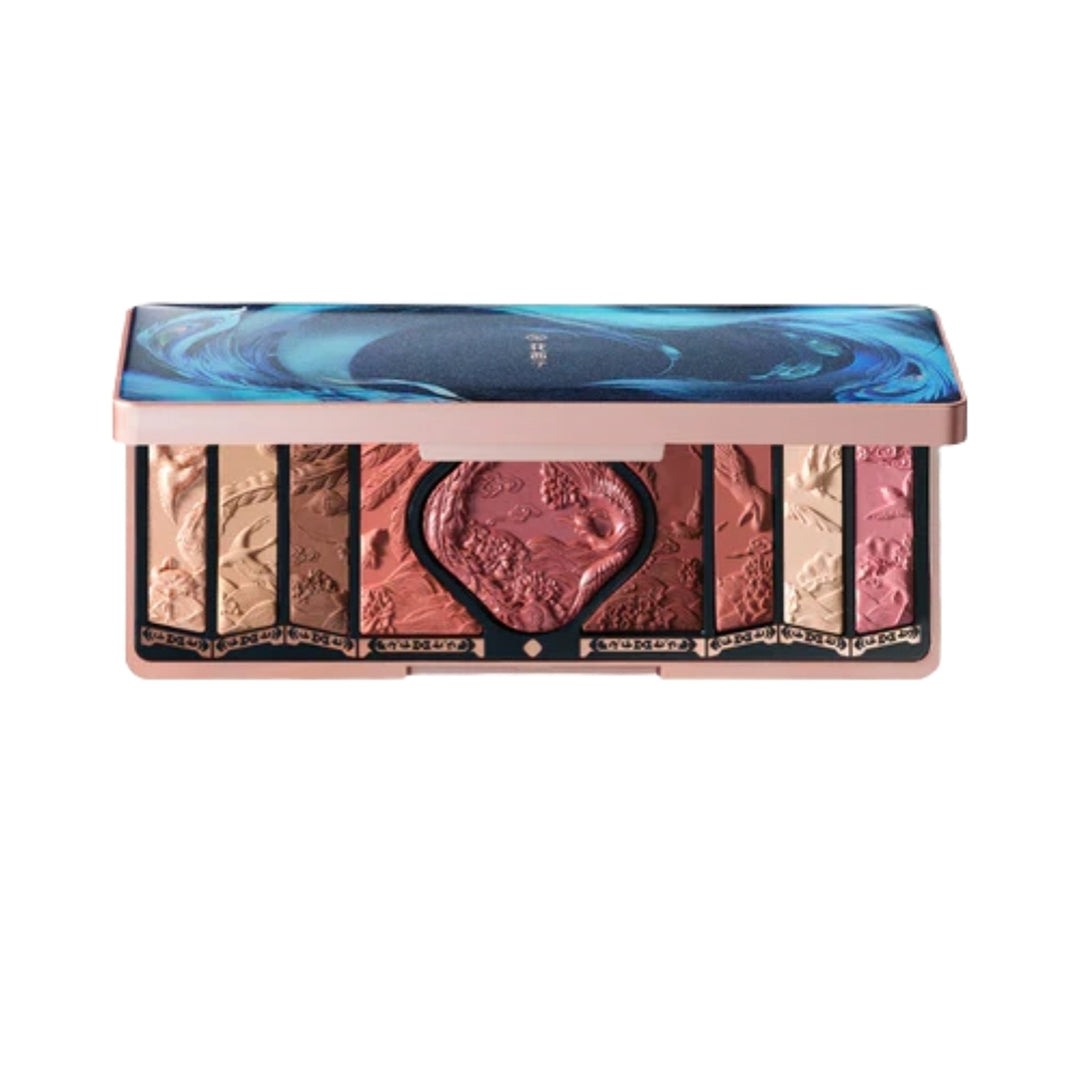 Florasis Floral Engraving Phoenix Makeup Palette  H04 -12.8G (H04 Burgudy Sunset)