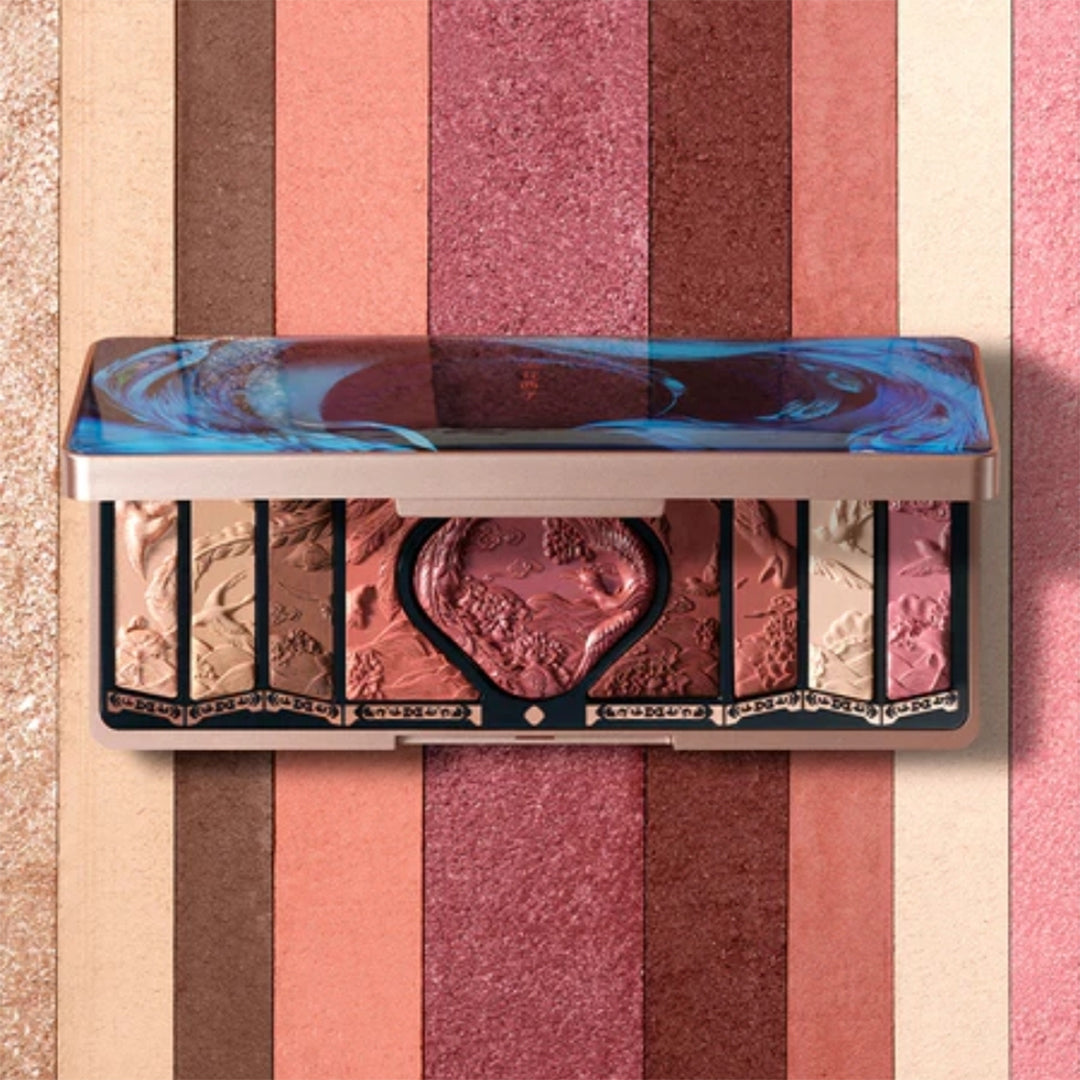 Florasis Floral Engraving Phoenix Makeup Palette  H04 -12.8G (H04 Burgudy Sunset)