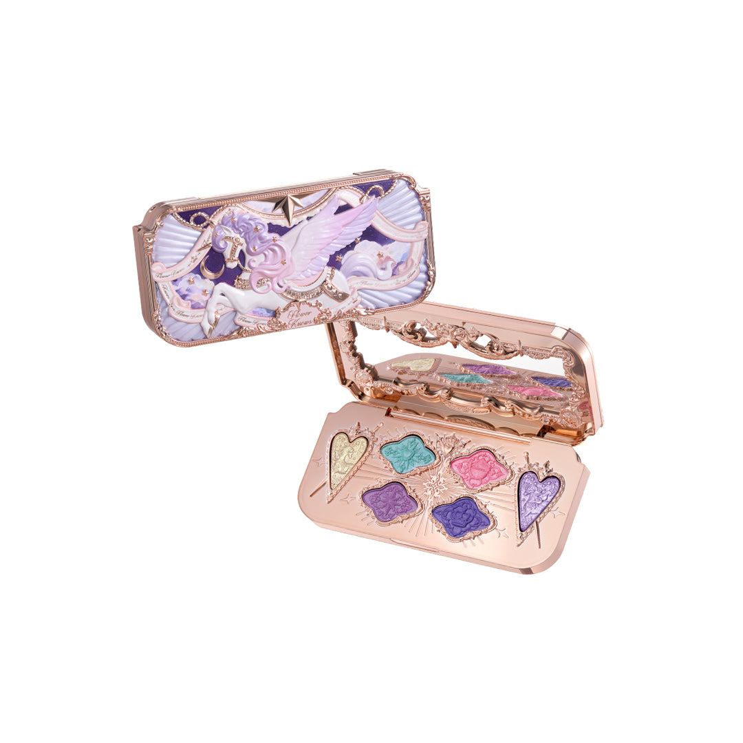Flower Knows Knight Unicorn Collection 6 Color Satin Makeup Palette S03 Stellar Unicorn