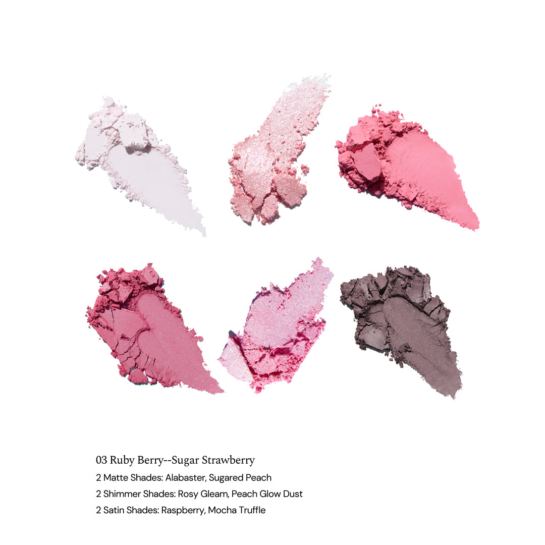 Flower Knows Bunny Garden Collection 6-Color Makeup Palette 03 Ruby Berry