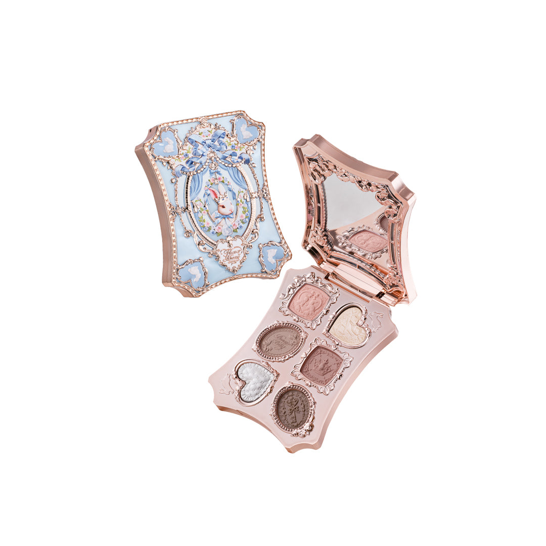 Flower Knows Bunny Garden Collection 6-Color Makeup Palette 01 White Bunny