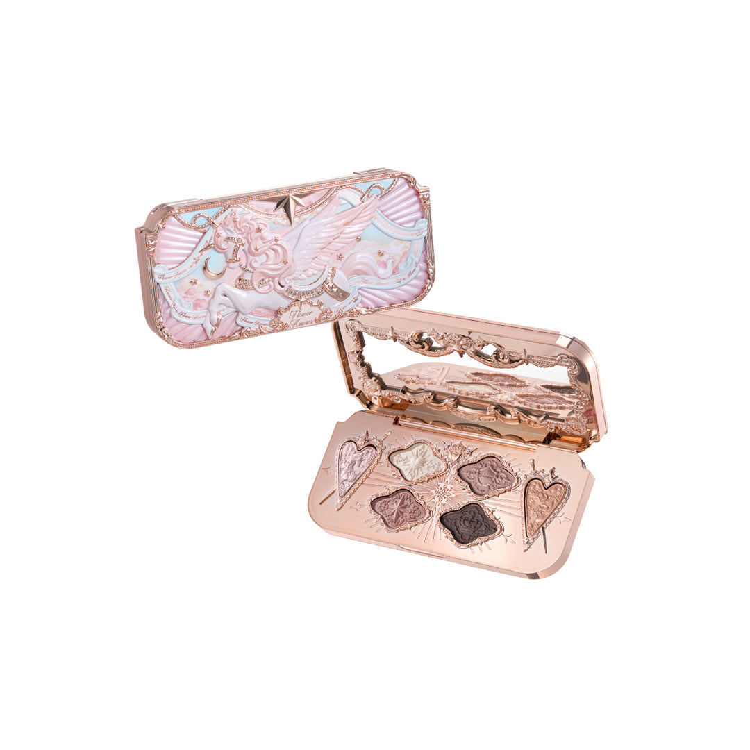 Flower Knows Knight Unicorn Collection 6 Color Satin Makeup Palette 01 Aurora Reverie