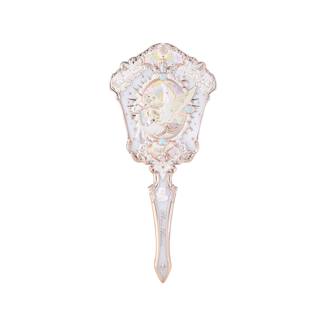 Flower Knows Knight Unicorn Collection Hand Mirror Cloud White