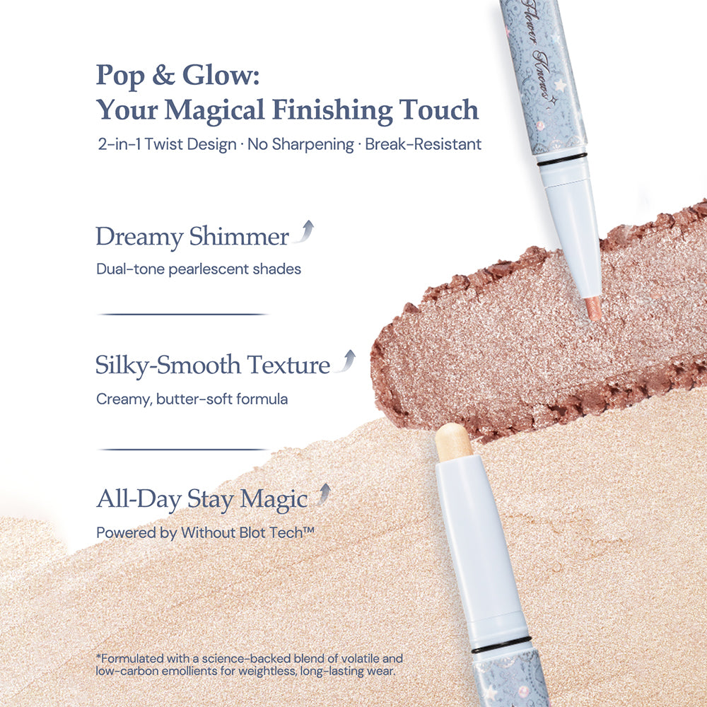 Flower Knows Shell'S Jewel Collection Dual-Ended Highlighting Stick 01 Vanilla White