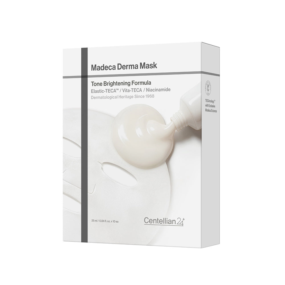 Centellian24 Madeca Derma Mask – Tone Brightening Formula (25ml × 10 Sheets)