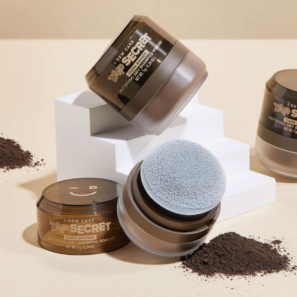 I Dew Care  Tap Secret Mattifying Dry Shampoo Powder Dark Brown 7 G