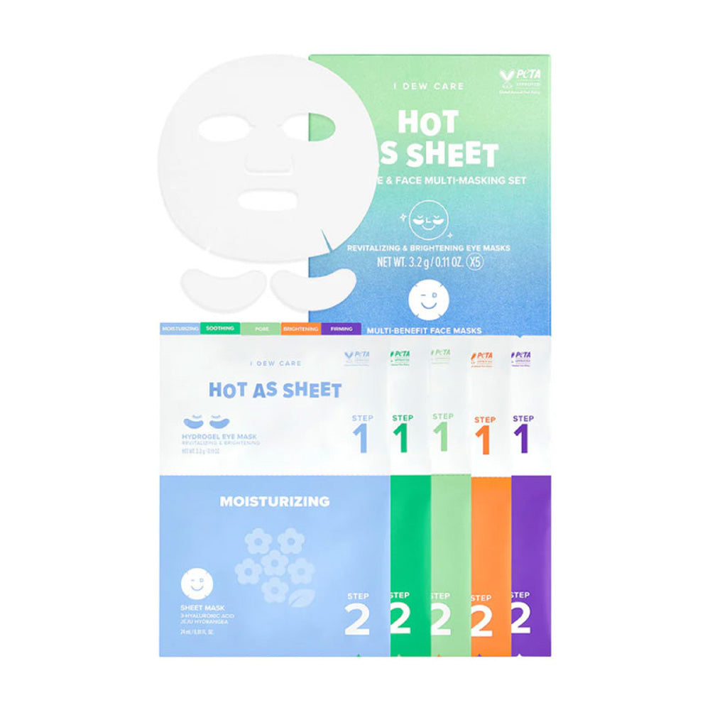 I Dew Care Hot As Sheet 5-Day Eye & Face Multi-Masking Set 3.2gx5+24mlx5