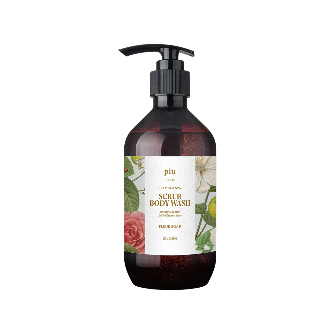 Plu Perfumed Super Vita Scrub Body Wash Fleur Soap 500G