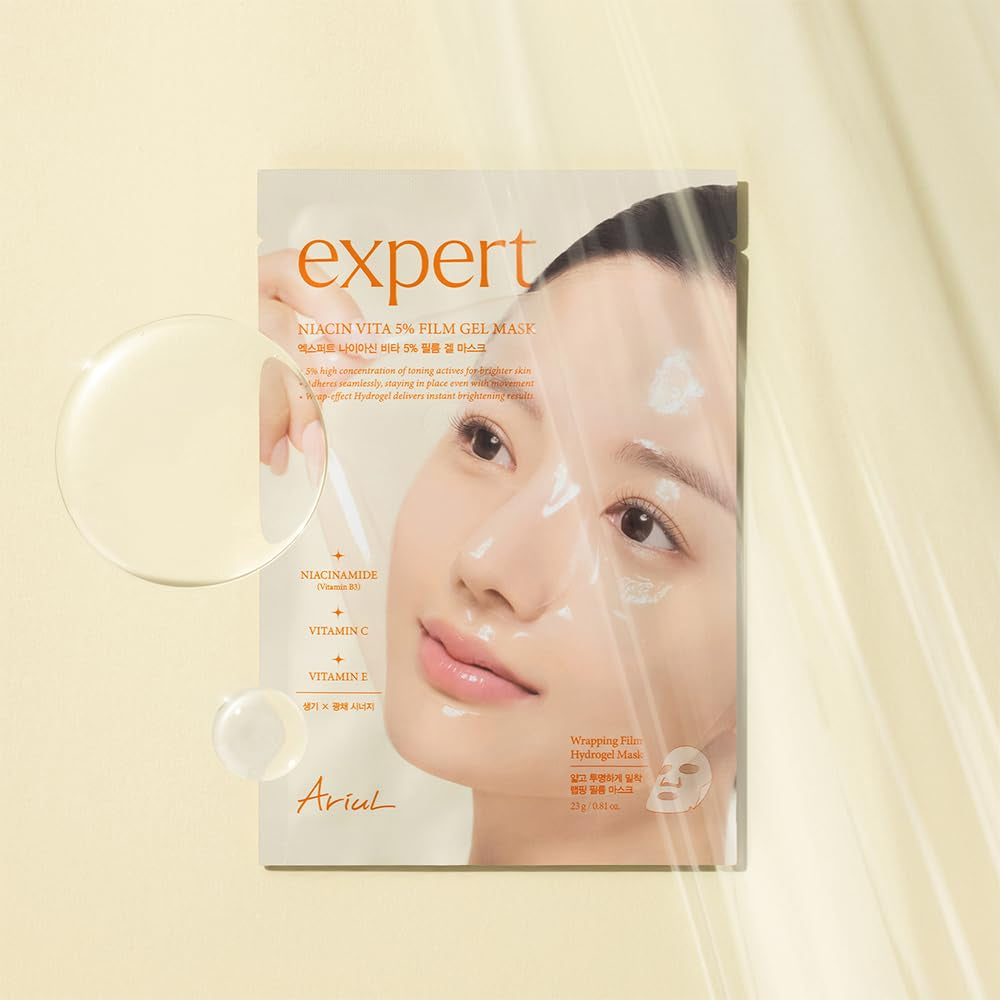 Ariul Expert Niacin Vita 5% Film Gel Mask 4Ea